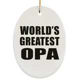 World's Greatest Opa - Oval Ornament