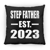 Step Father Established EST. 2023 - Throw Pillow Black