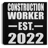 Construction Worker Established EST. 2022 - Canvas Square
