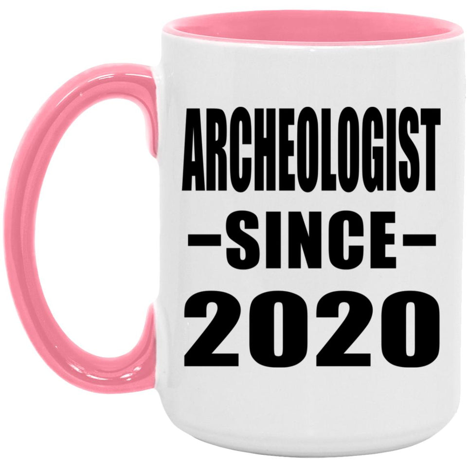 Archeologist Since 2020 - 15oz Accent Mug Pink