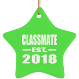 Classmate Est. 2018 - Star Ornament