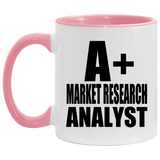 A+ Market Research Analyst - 11oz Accent Mug Pink