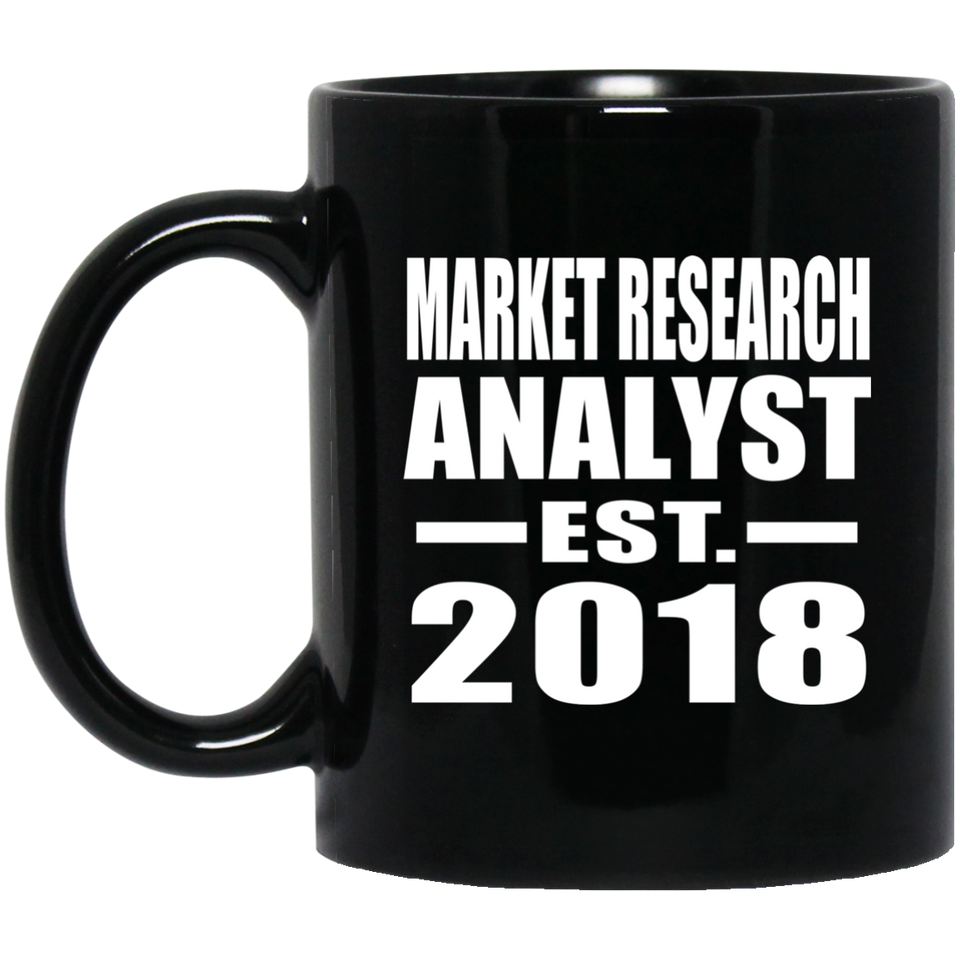 Market Research Analyst Established EST. 2018 - 11 Oz Coffee Mug Black
