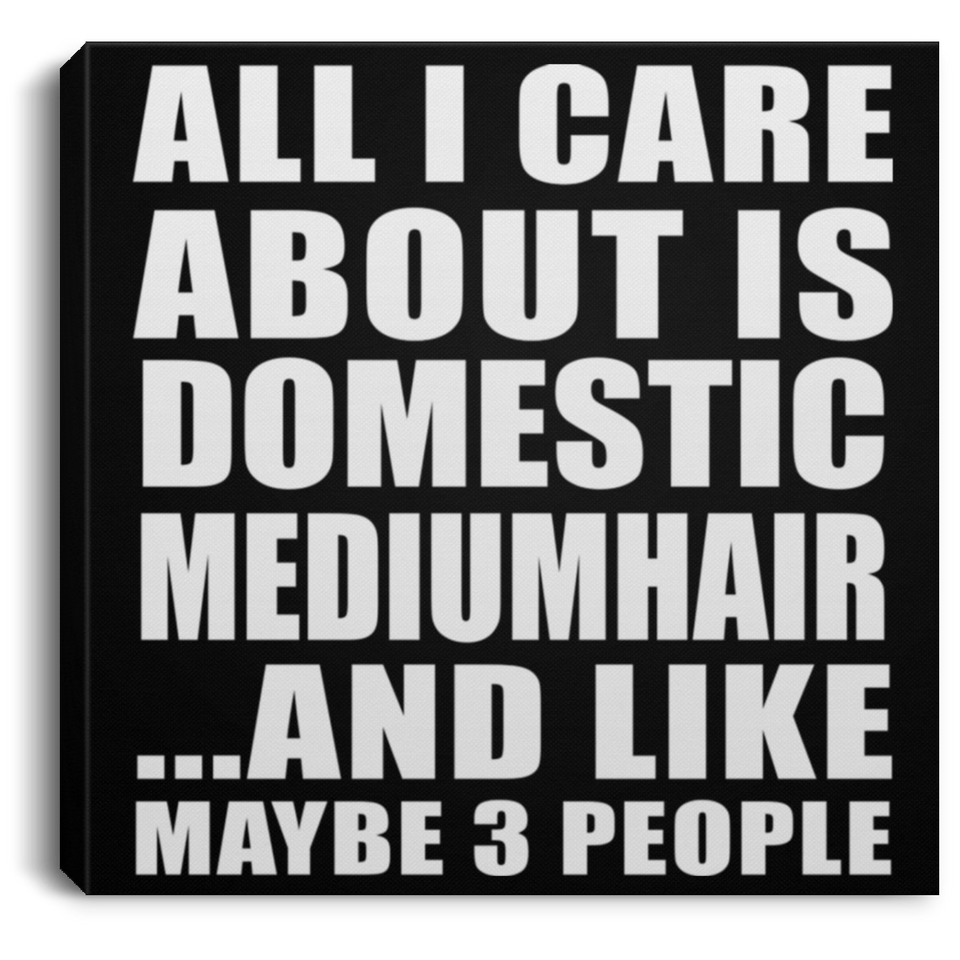 All I Care About Is Domestic Mediumhair - Canvas Square