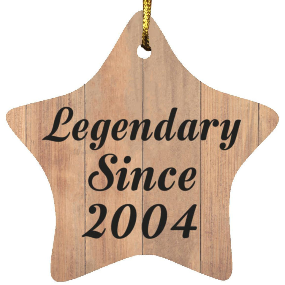 20th Birthday Legendary Since 2004 - Star Ornament C