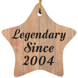 20th Birthday Legendary Since 2004 - Star Ornament C