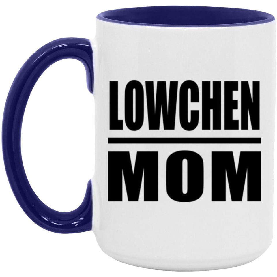 Lowchen Mom - 15oz Accent Mug Purple