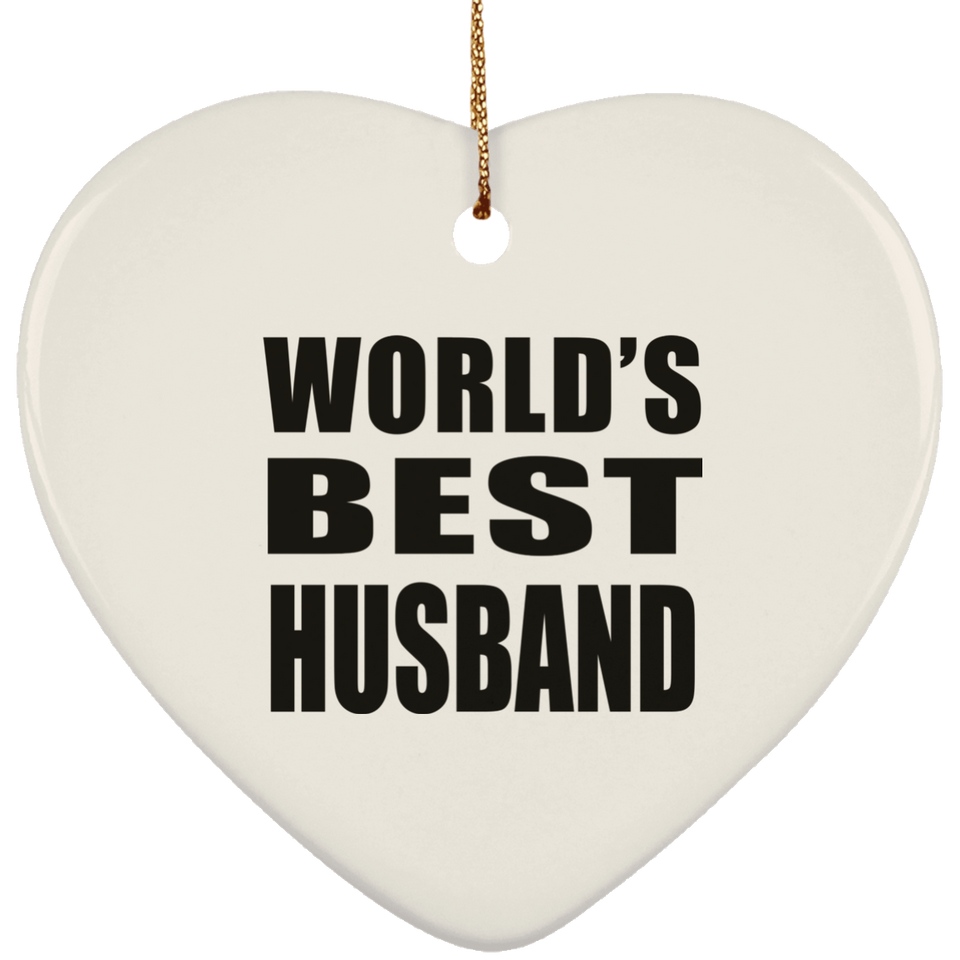 World's Best Husband - Heart Ornament