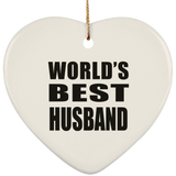 World's Best Husband - Heart Ornament