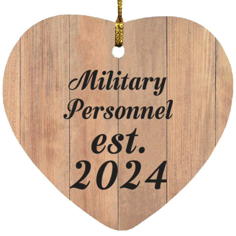 Military Personnel Established Est. 2024 - Heart Ornament C