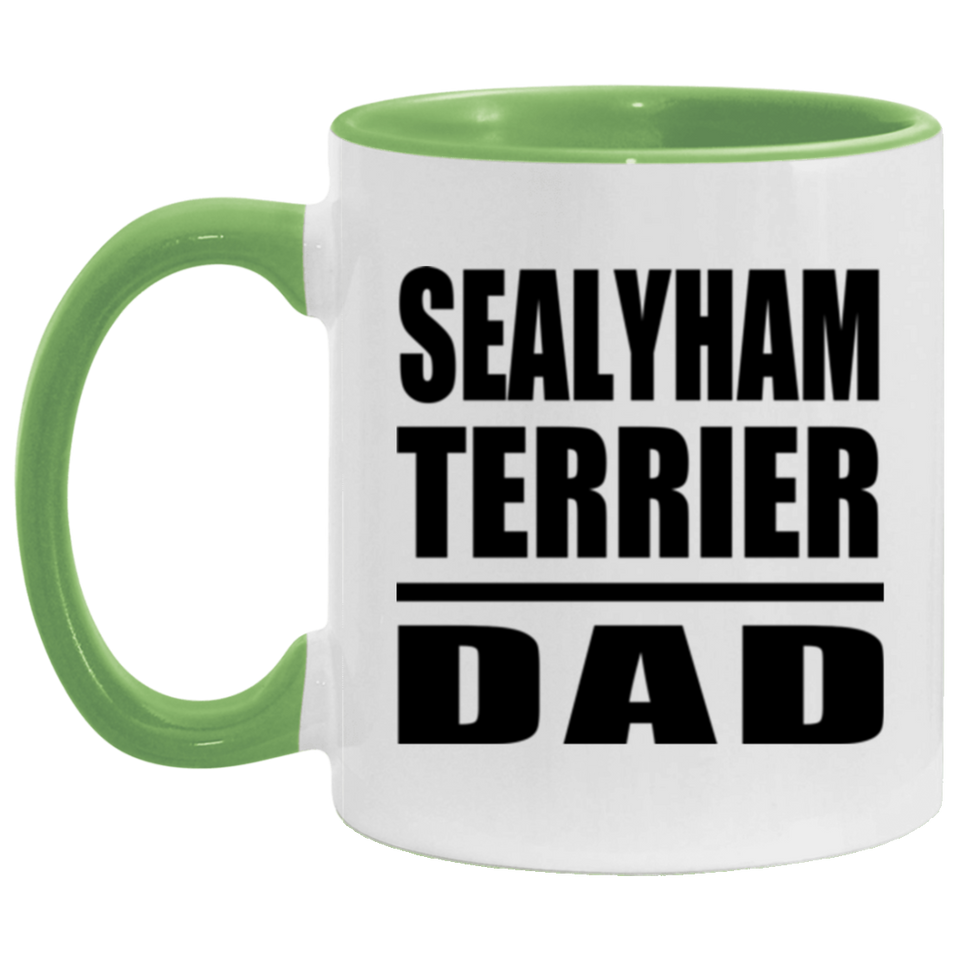 Sealyham Terrier Dad - 11oz Accent Mug Green