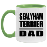 Sealyham Terrier Dad - 11oz Accent Mug Green