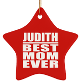 Judith Best Mom Ever - Star Ornament