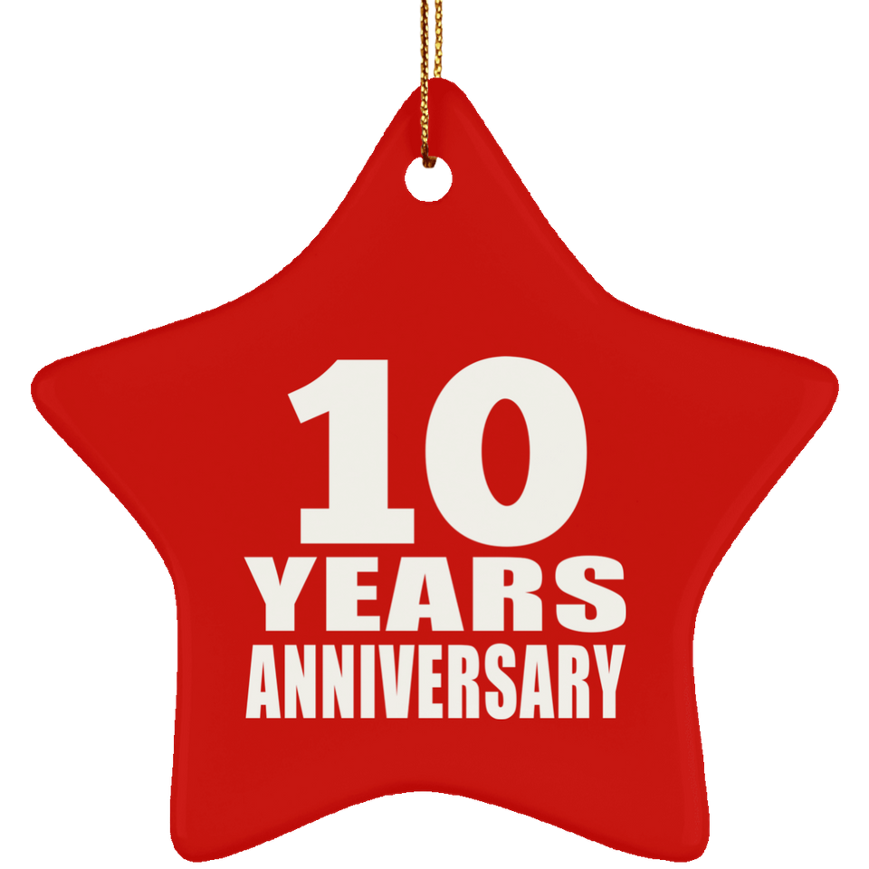 10th Anniversary 10 Years - Star Ornament