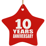 10th Anniversary 10 Years - Star Ornament