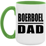 Boerboel Dad - 15oz Accent Mug Green