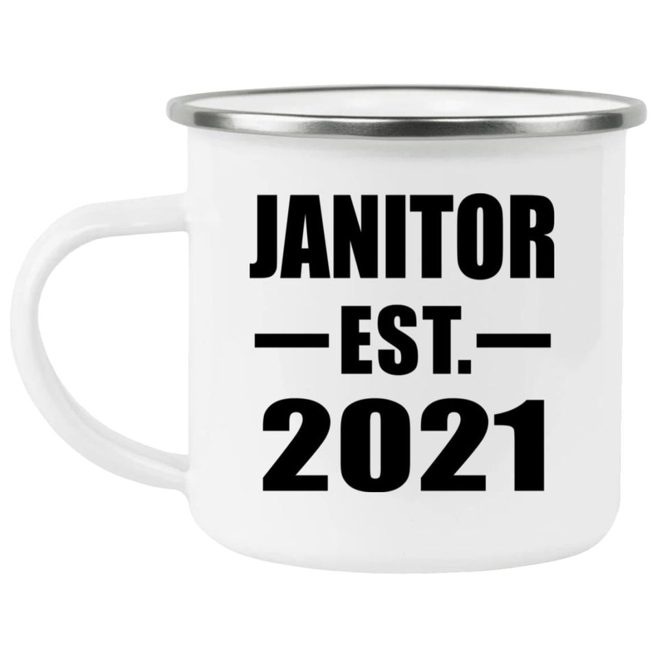 Janitor Established EST. 2021 - 12oz Camping Mug