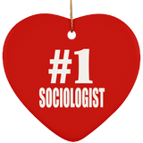 Number One #1 Sociologist - Heart Ornament