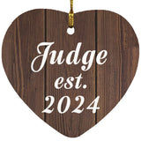 Judge Established Est. 2024 - Heart Ornament D