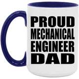 Proud Mechanical Engineer Dad - 15oz Accent Mug Purple