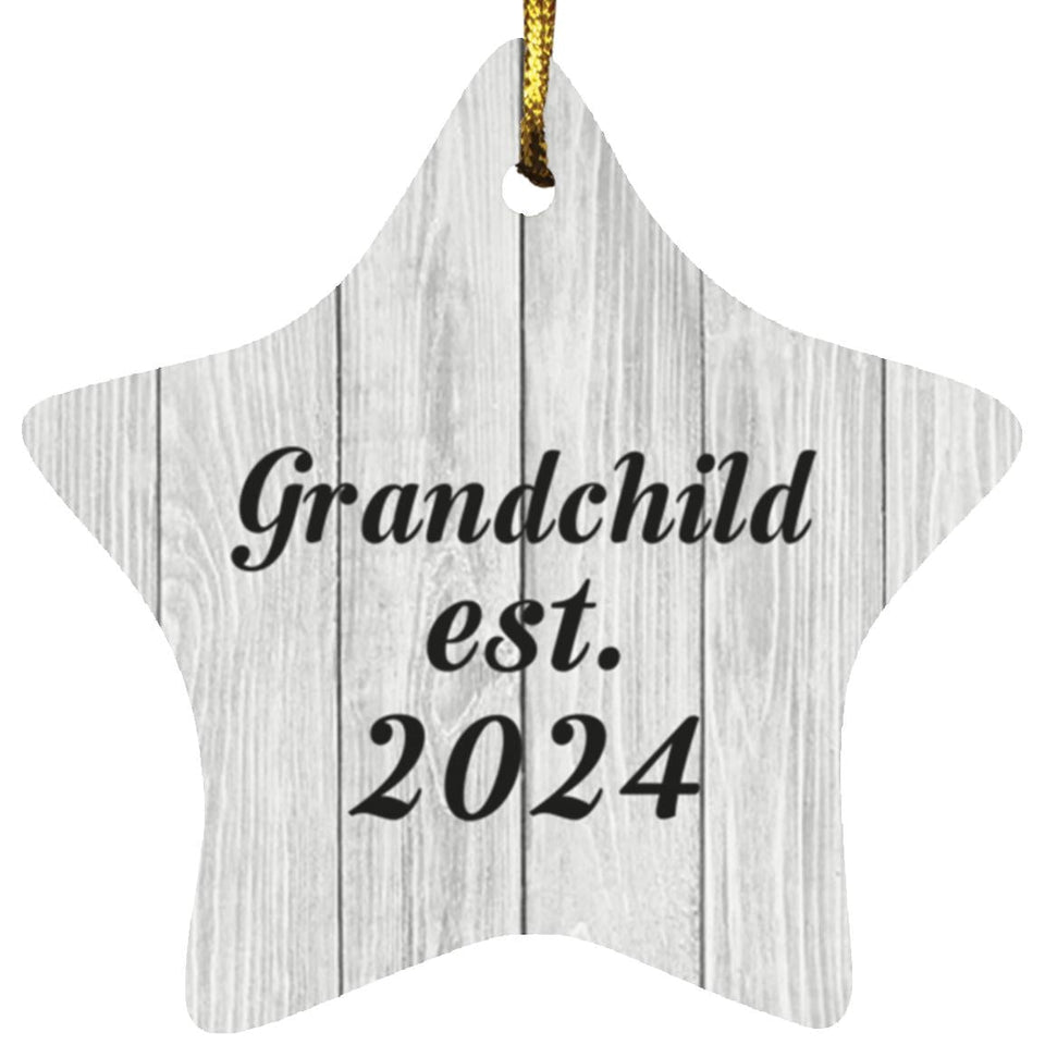 Grandchild Established Est. 2024 - Star Ornament F