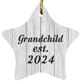 Grandchild Established Est. 2024 - Star Ornament F