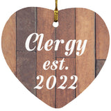 Clergy Established Est. 2022 - Heart Ornament E