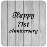 Happy 71st Anniversary - Drink Coaster F
