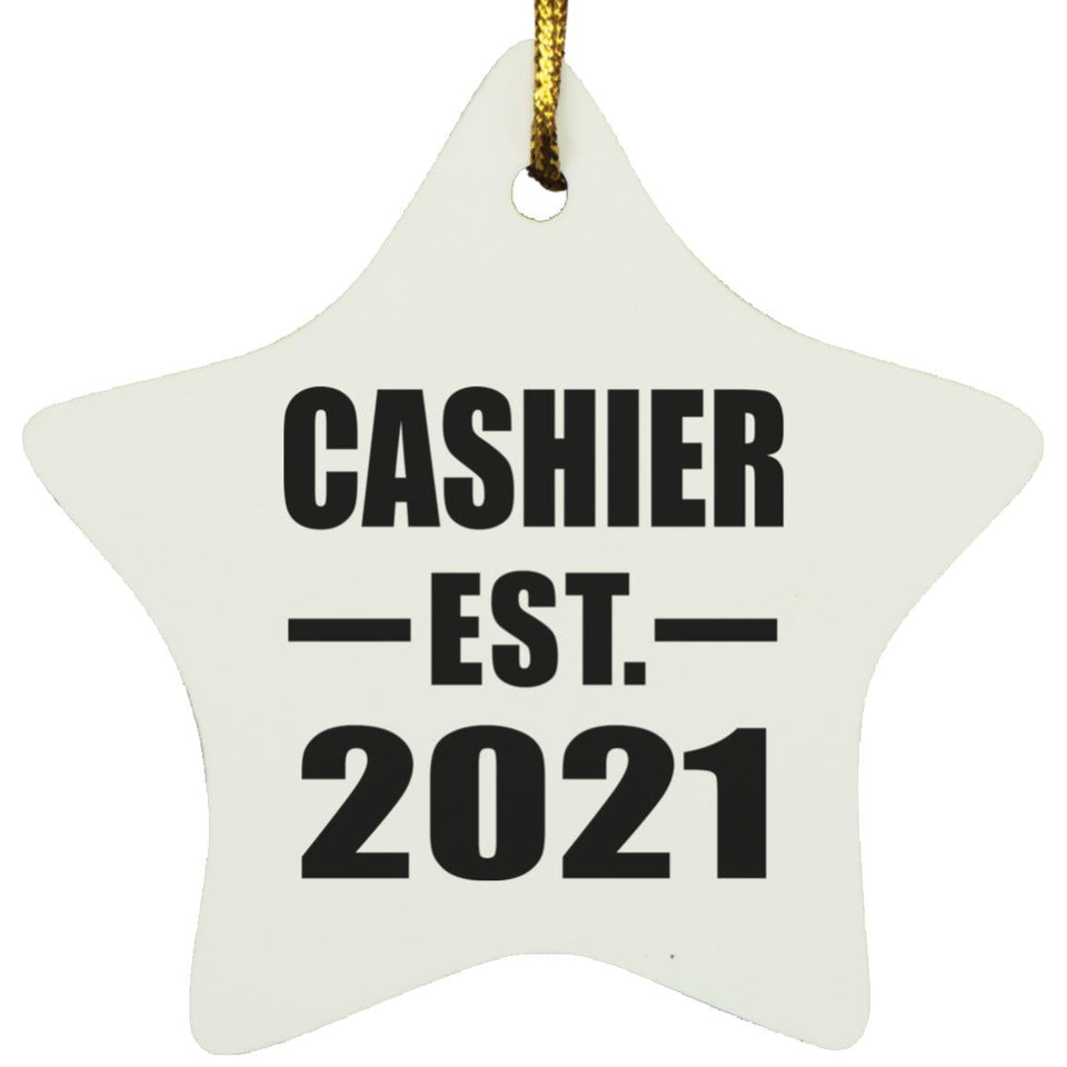 Cashier Established EST. 2021 - Star Ornament