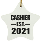 Cashier Established EST. 2021 - Star Ornament