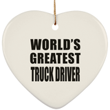 World's Greatest Truck Driver - Heart Ornament
