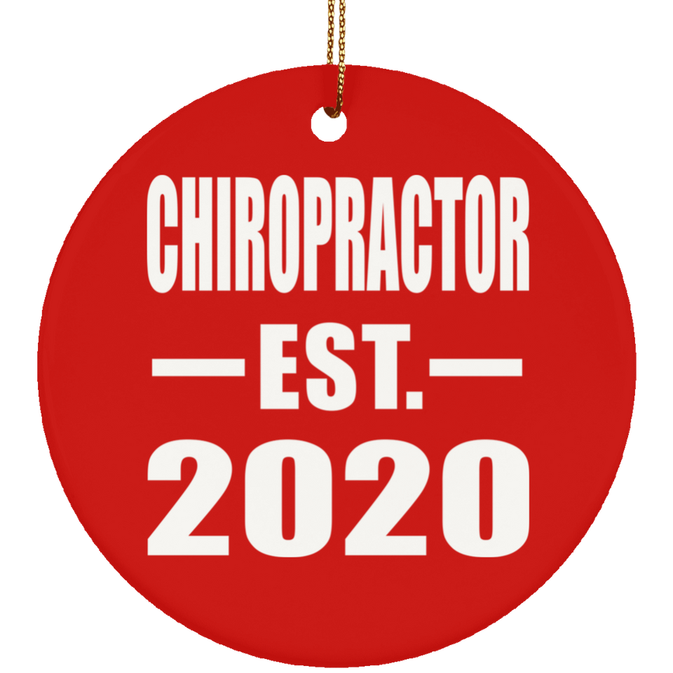 Chiropractor Established EST. 2020 - Circle Ornament