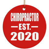 Chiropractor Established EST. 2020 - Circle Ornament