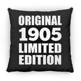 119th Birthday Original 1905 Limited Edition - Throw Pillow Black