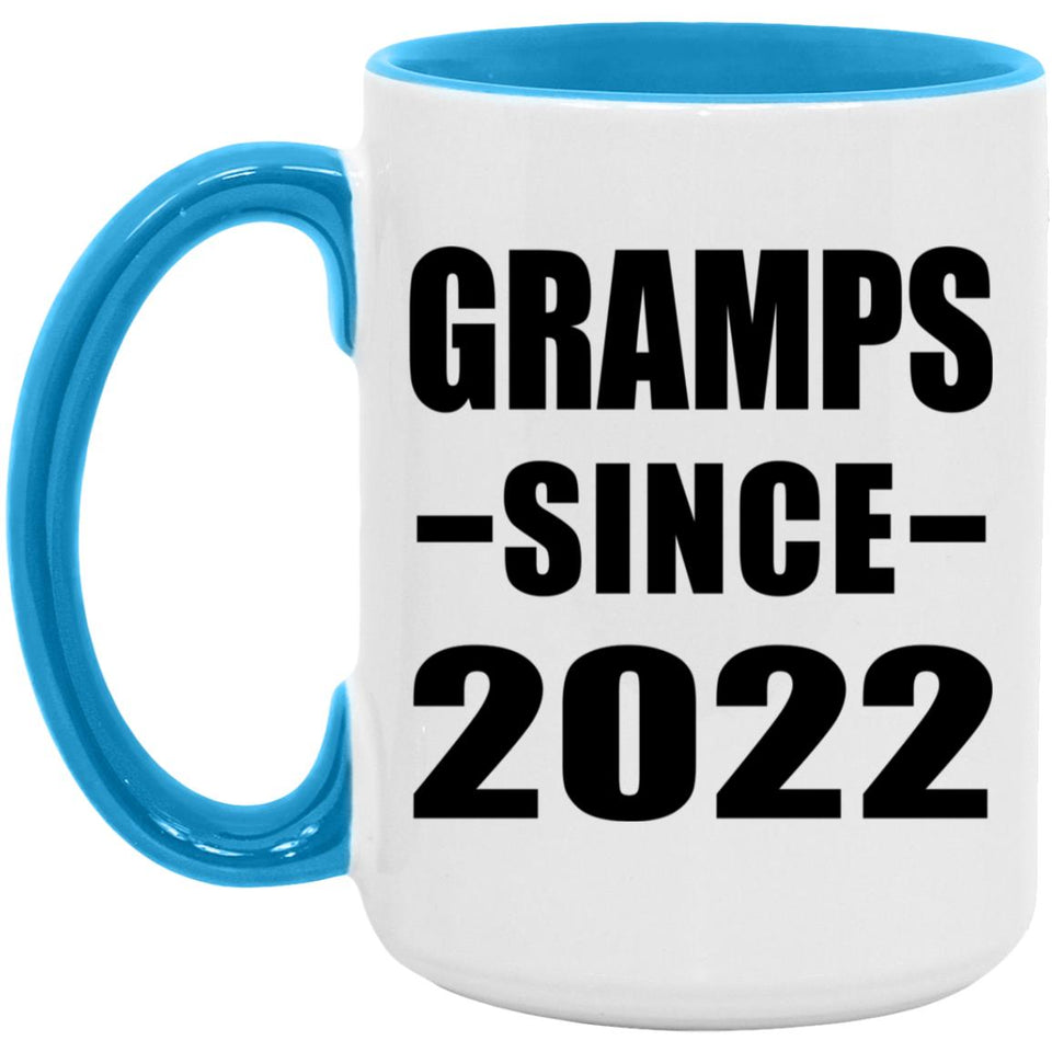 Gramps Since 2022 - 15oz Accent Mug Blue