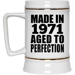 53rd Birthday Made In 1971 Aged to Perfection - Beer Stein