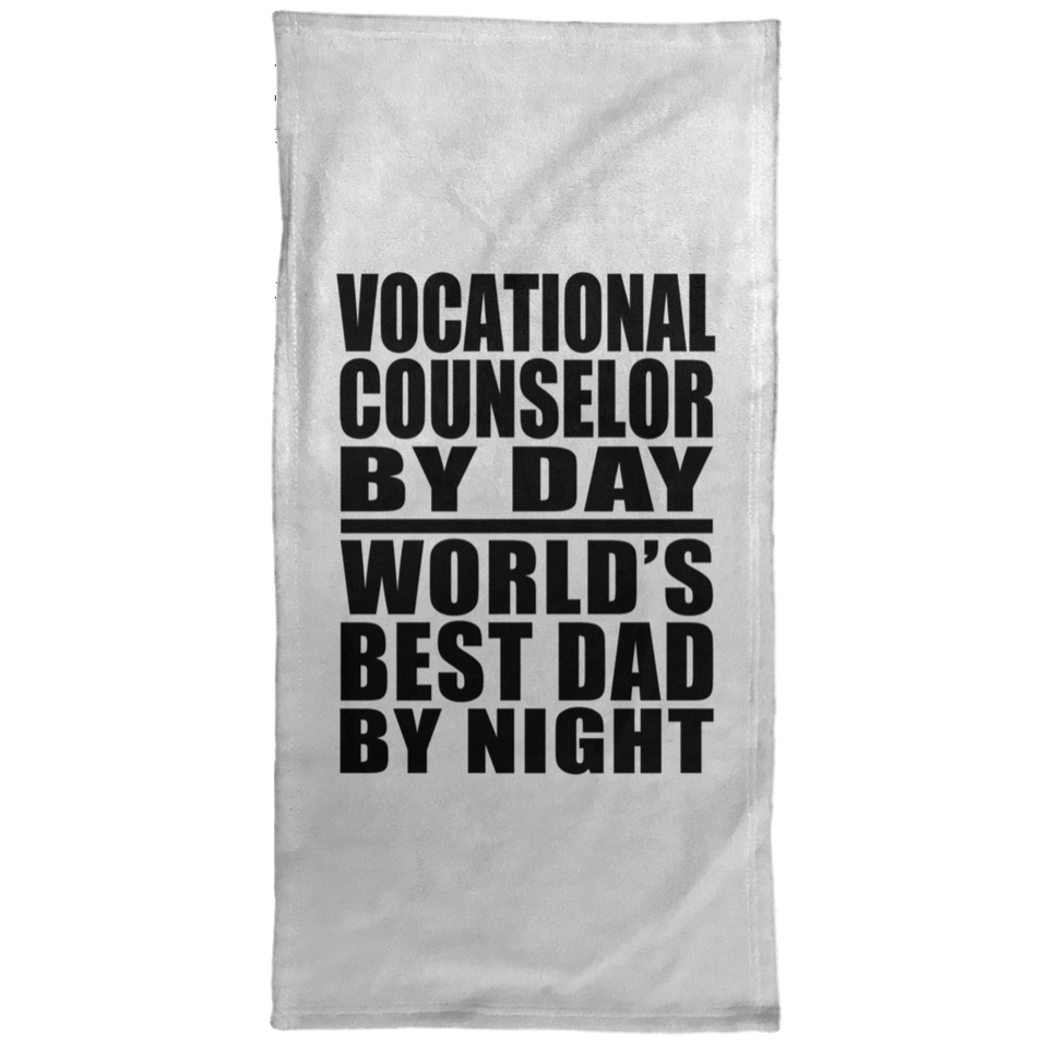 Vocational Counselor By Day World's Best Dad By Night - Hand Towel