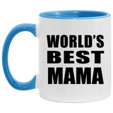 World's Best Mama - 11oz Accent Mug Blue