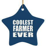 Coolest Farmer Ever - Star Ornament