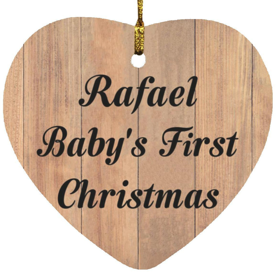 Rafael Baby's First Christmas - Heart Ornament C
