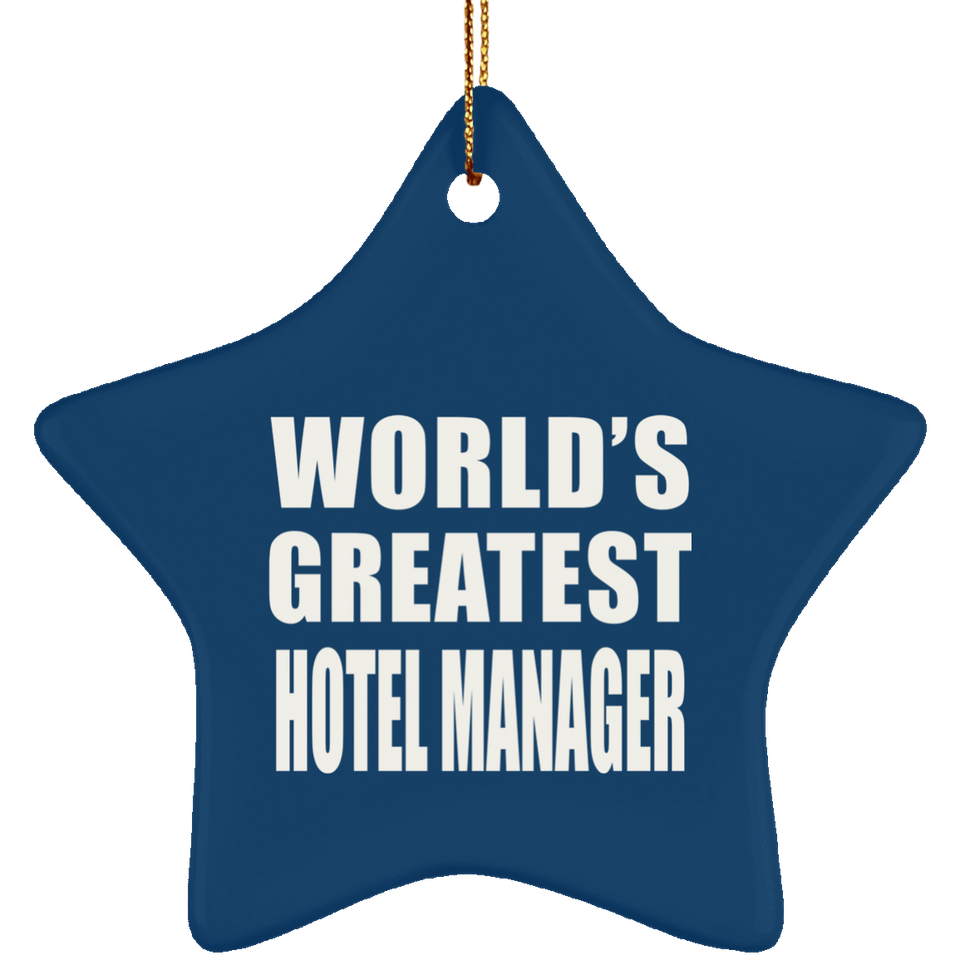 World's Greatest Hotel Manager - Star Ornament