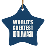 World's Greatest Hotel Manager - Star Ornament