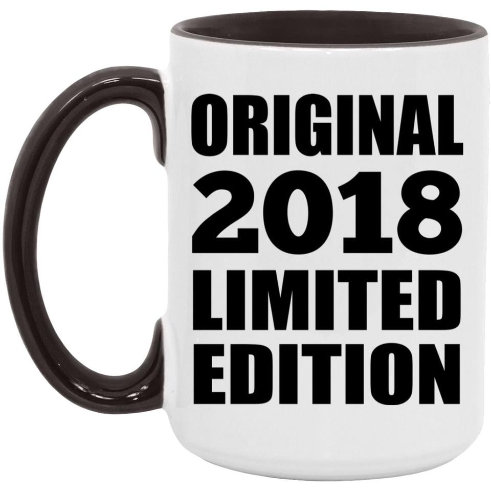 6th Birthday Original 2018 Limited Edition - 15oz Accent Mug Black