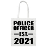 Police Officer Established EST. 2021 - Tote Bag White