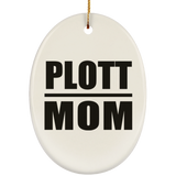 Plott Mom - Oval Ornament