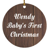 Wendy Baby's First Christmas - Circle Ornament D