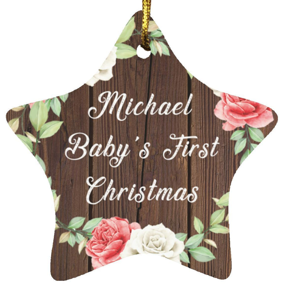 Michael Baby's First Christmas - Star Ornament A