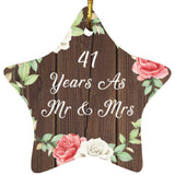 41st Anniversary 41 Years As Mr & Mrs - Star Ornament A