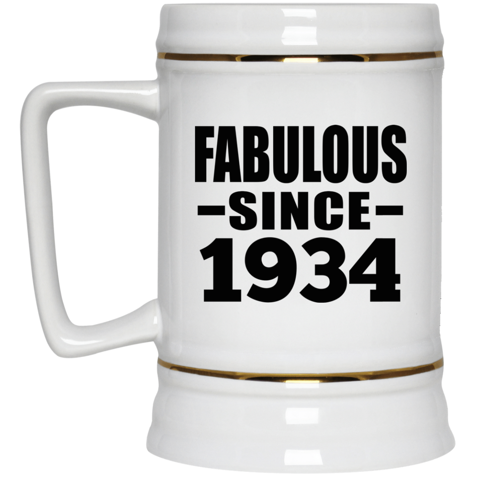 90th Birthday Fabulous Since 1934 - Beer Stein