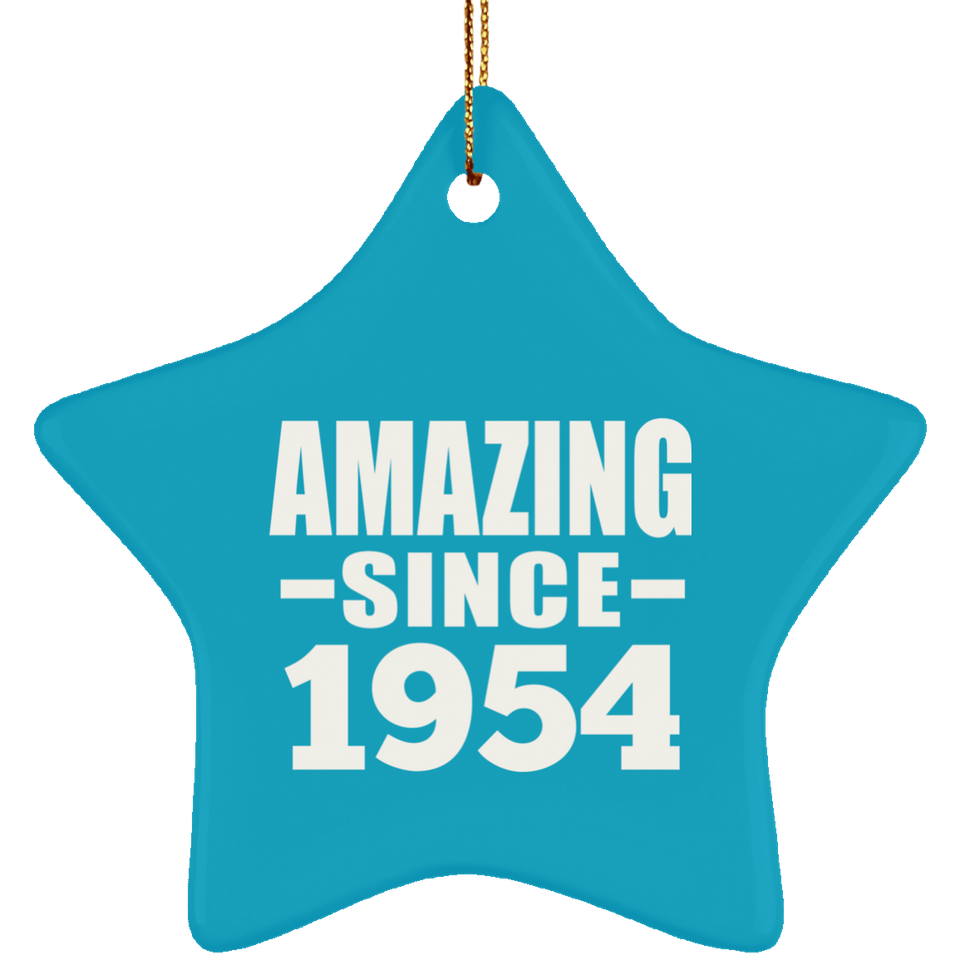 70th Birthday Amazing Since 1954 - Star Ornament